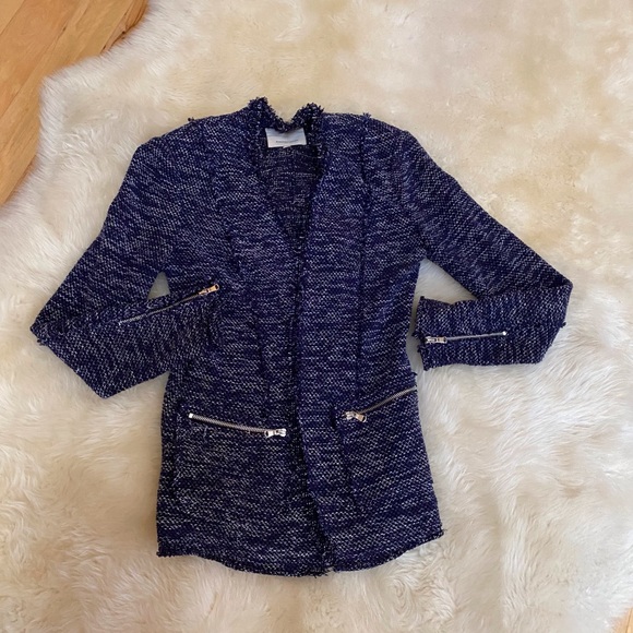 Rebecca Taylor navy cardigan blazer, size 2 - Picture 1 of 8